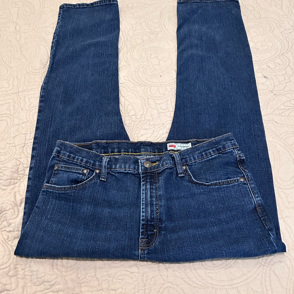 Wrangler Men’s Blue Slim Straight Jeans 36x30